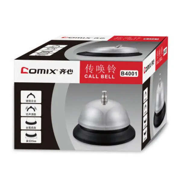 Comix Call Bell Hand Ring Bell / Dining Table Bell/ Restaurant Bell Silver B4001 By Mitrata - Image 3