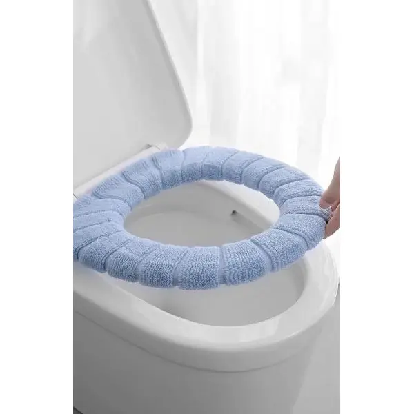Toilet Seat Washable Soft Warmer Toilet Seat Cover Toilet Seat Cushion Mat Toilet Seat Lid Cover Pads Easy Installation & Cleaning - Image 5