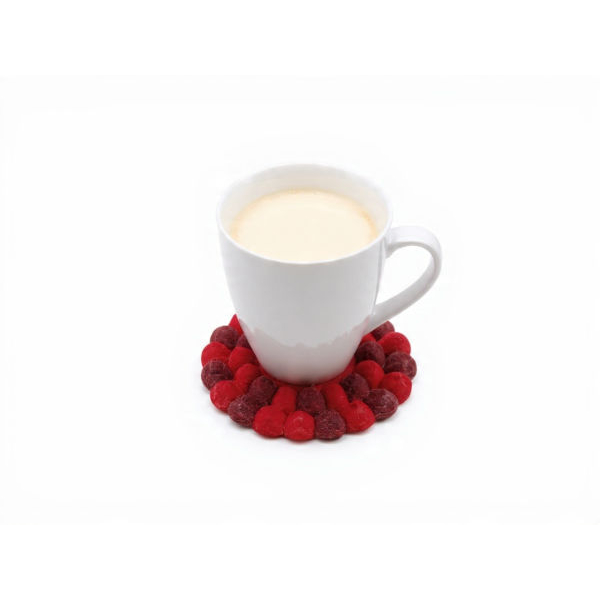 Felt Ball Tea Coaster - Handmade in Nepal - Image 4