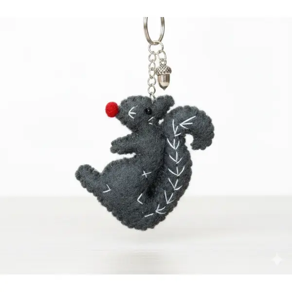 Felt Key Chain | Key Holder | Key Ring | Hand-felted | Handmade in Nepal | Light Weight | Eco-friendly - Image 2