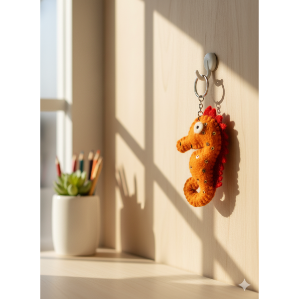 Felt Key Chain | Key Holder | Key Ring | Hand-felted | Handmade in Nepal | Light Weight | Eco-friendly - Image 2