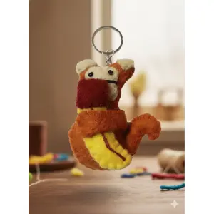Felt Key Chain | Key Holder | Key Ring | Hand-felted | Handmade in Nepal | Light Weight | Eco-friendly