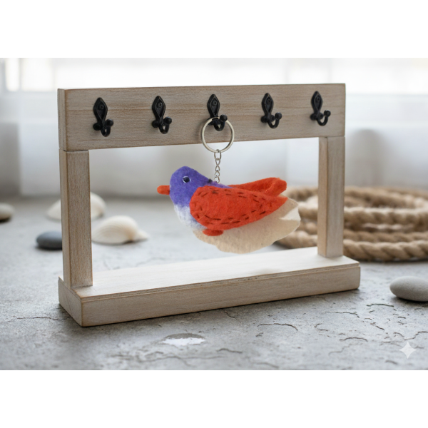 Felt Key Chain | Key Holder | Key Ring | Hand-felted | Handmade in Nepal | Light Weight | Eco-friendly - Image 3