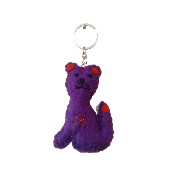 Felt Key Chain | Key Holder | Key Ring | Hand-felted | Handmade in Nepal | Light Weight | Eco-friendly - Image 3