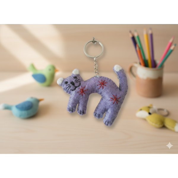 Felt Key Chain | Key Holder | Key Ring | Hand-felted | Handmade in Nepal | Light Weight | Eco-friendly - Image 3