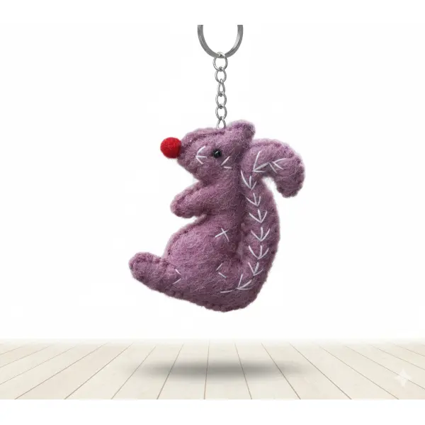 Felt Key Chain | Key Holder | Key Ring | Hand-felted | Handmade in Nepal | Light Weight | Eco-friendly - Image 4