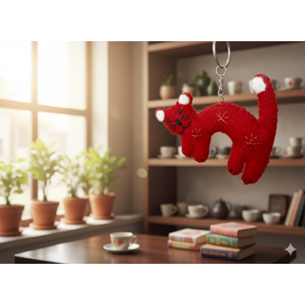 Felt Key Chain | Key Holder | Key Ring | Hand-felted | Handmade in Nepal | Light Weight | Eco-friendly - Image 4