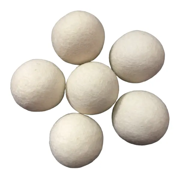 Felt Laundry Dryer Ball-Off White 6 Pcs - Image 2