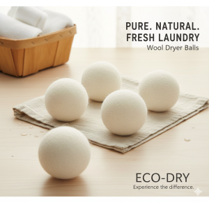Felt Laundry Dryer Ball-Off White 6 Pcs