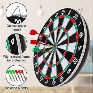 Big Dart board with 6 darts