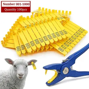 0-100 Ear Tag For Sheep, Goat, Pig