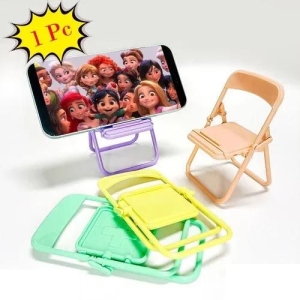 Chair Phone Holders Adjustable Cute Phone Holder Mini Chair Phone Desk Stand Lazy Mobile Holder (Color May Vary)