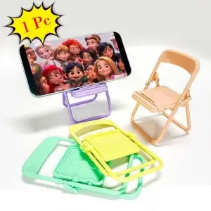 Chair Phone Holders Adjustable Cute Phone Holder Mini Chair Phone Desk Stand Lazy Mobile Holder (Color May Vary)