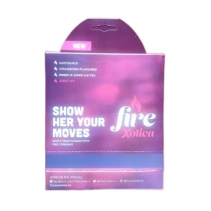 Fire Xotica 3'S Extra Time Condom (10 X 12 Box)
