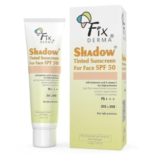 Fixderma Shadow Tinted Sunscreen SPF 50 PA+++ | Sunscreen with Vitamin E | UVA & UVB Protection | For All Skin Types - 30gm