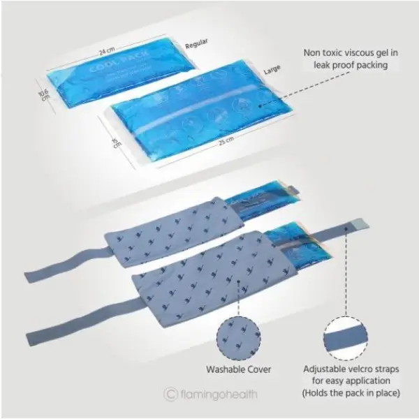 Flamingo - Gel Cool Pack - For Cool Relief From Stress & Pain - REGULAR SIZE (240mm x 110mm) - Image 4