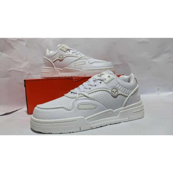 Flat Sole Syntheytic Round Toe Lace-Up Closure Medium Width Casual Sneakers For Men - Image 3