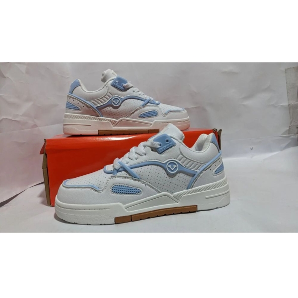 Flat Sole Syntheytic Round Toe Lace-Up Closure Medium Width Casual Sneakers For Men - Image 4