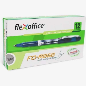Flex Office 12-Piece Blue/Black/Red Roller Pen Set - FO-RB68 By Mitrata