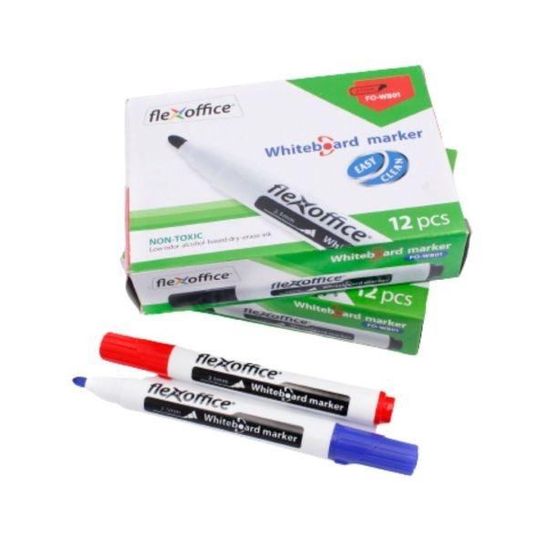 Flex Office Board Marker 1 packet (Set Of 20 pcs) Free Duster By Mitrata - Image 2
