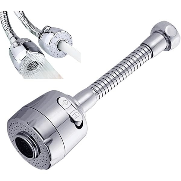Stainless Steel Flexible 360 Degree Rotating 2 Modes Water Saving Faucet for Kitchen Sink - Image 3