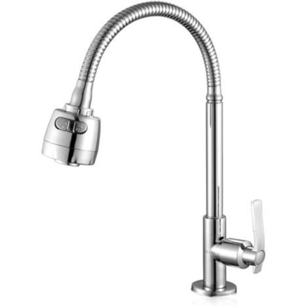 Stainless Steel Flexible 360 Degree Rotating 2 Modes Water Saving Faucet for Kitchen Sink - Image 2