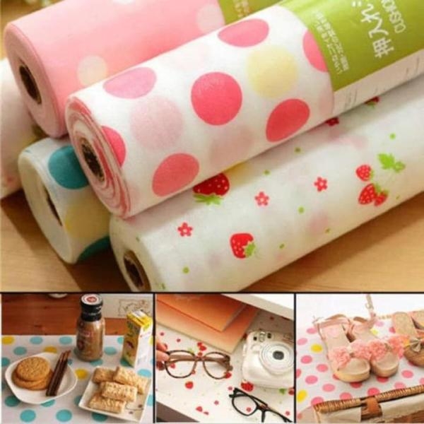 Floral Anti-Slip PVC Shelf Liner (30x300CM) - Image 5