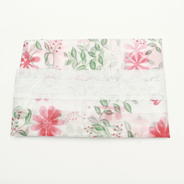 Floral Design Plastic Oblong Rectangle Table Cloth - Image 3