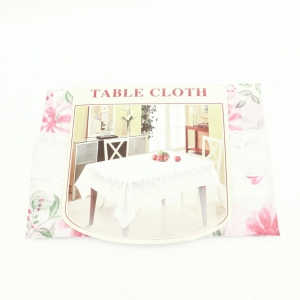 Floral Design Plastic Oblong Rectangle Table Cloth