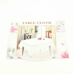 Floral Design Plastic Oblong Rectangle Table Cloth