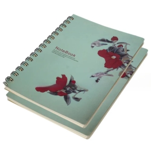Floral Printed Spiral Notebook (Set Of 2)