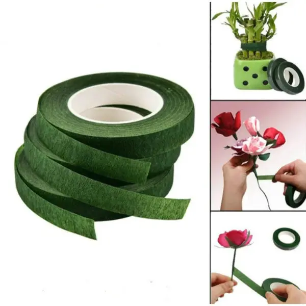 Floral Tape 1/2 Inch Width -30 Yards Green Paper Tape for Bouquet Wrapping & Flower Stem Binding, part of our latest arts, crafts. - Image 3
