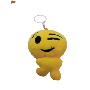Fluffy/Soft Smiley/Emoji Key Ring/Key Chain for Gift or Personal use