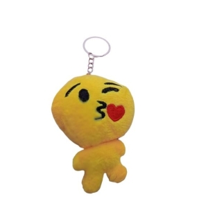 Fluffy/Soft Smiley/Emoji Key Ring/Key Chain for Gift or Personal use