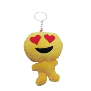Fluffy/Soft Smiley/Emoji Key Ring/Key Chain for Gift or Personal use