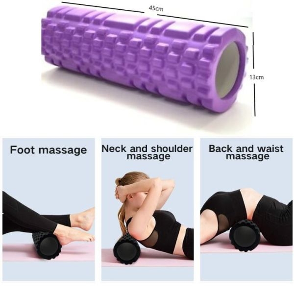 Foam Roller/ Long Grid Foam Roller For Enhancing The Recovery Of Muscular Performance (Length 45cm)/ 18 inches Asserted Colour - Image 4
