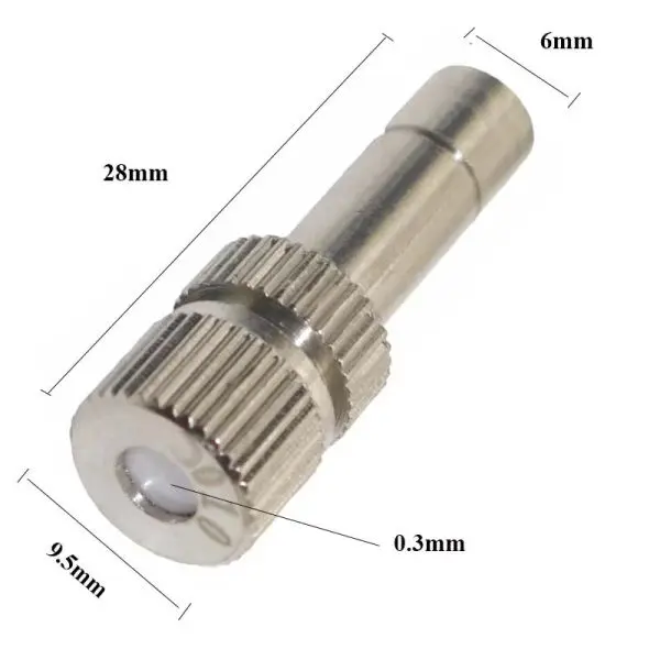 Fog Watering Irrigation Low Presure Spray Misting Nozzles 0.3mm And Tee Connector - Image 2