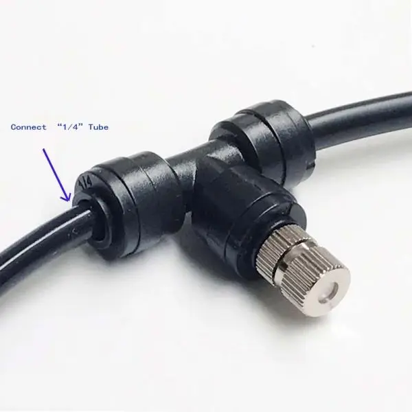 Fog Watering Irrigation Low Presure Spray Misting Nozzles 0.3mm And Tee Connector - Image 4