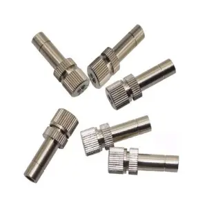 Fog Watering Irrigation Low Presure Spray Misting Nozzles 0.3mm And Tee Connector
