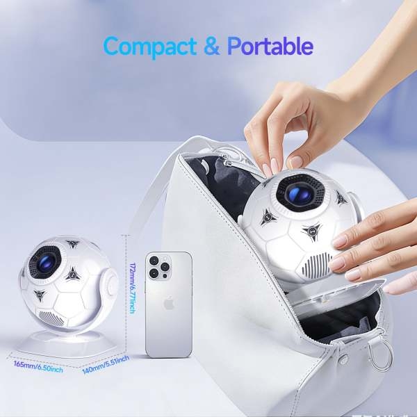 Football Smart Projector HY300F | Mini WiFi LED Portable Projector - Image 2