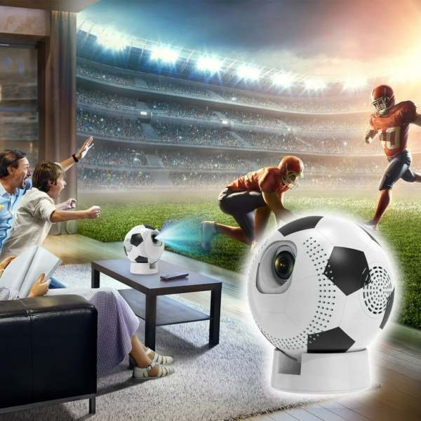 Football Smart Projector HY300F | Mini WiFi LED Portable Projector - Image 3