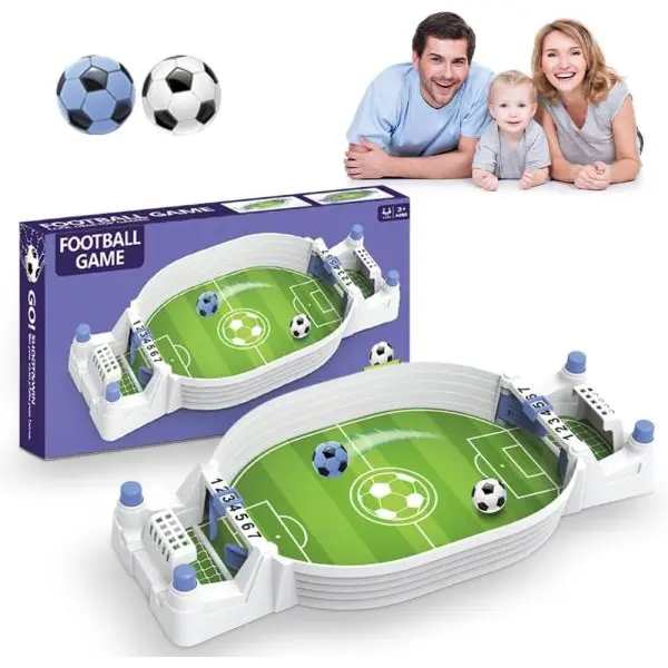 Football Table Interactive Game, 2024 New Soccer Toy Mini Tabletop Soccer Game, Foosball Tables Air Hockey Table Football Game Football Toys Board Game for Kids Adults 2 Players - Image 2
