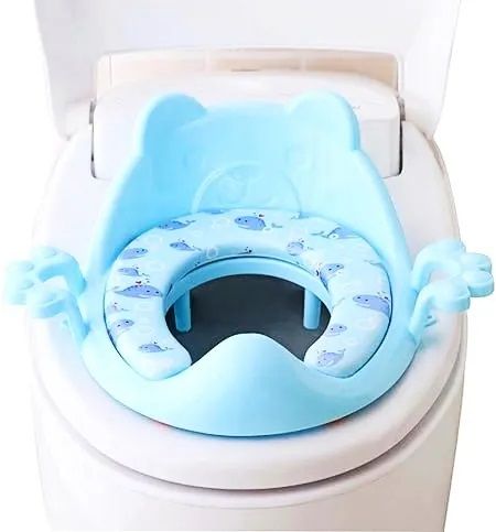Froggy Comfort Soft Padded Potty Training Seat – Unisex Baby Toilet Trainer with Handles (Design May Vary)