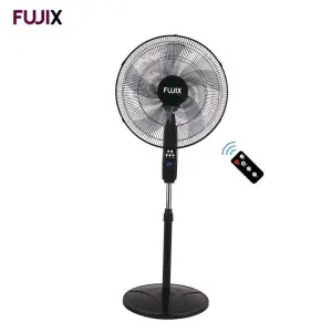 FUJIX Stand Fan 16" With Remote Black Elegant Design