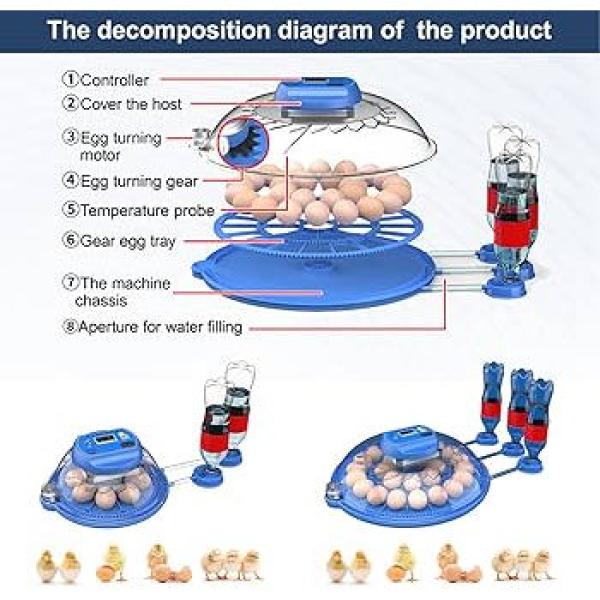 Full Automatic Incubator With Dual Mode 220v/12v Dc 52 Capacity - Image 4