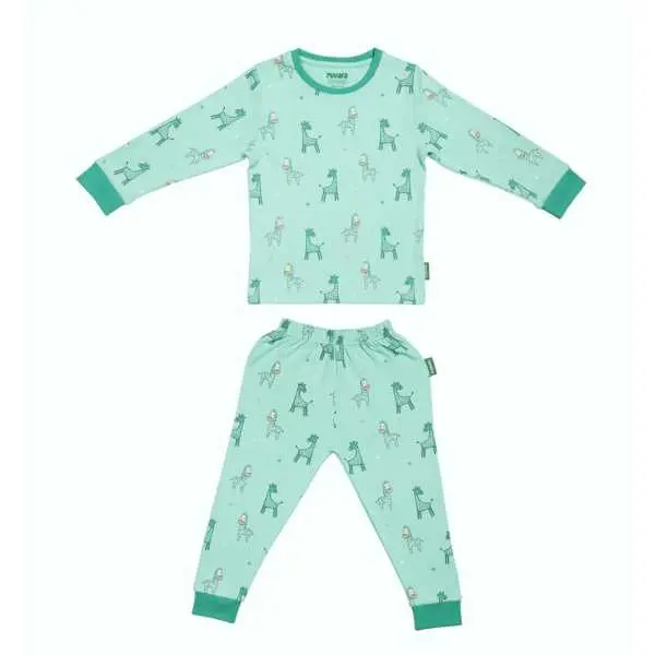 Full Sleeve Cotton Co-ord Set By Zuvara - Happy Giraffe - Image 2