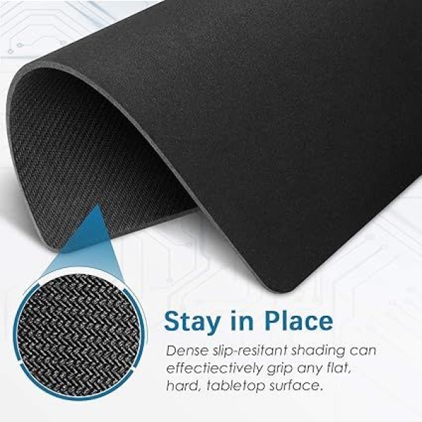 Gaming Mouse Pad with Carbon Fiber Surface Gaming Mouse Pad for Game/Office/Home/Work (Black, 10.4 x 8 inch) - Image 3