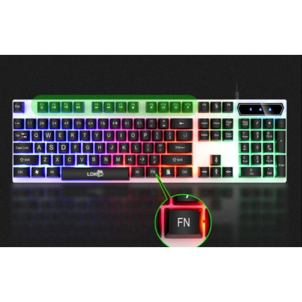 Gamming Keyboard LDK.ai R260 Suspension 7 Colorful Backlit 104 Keys USB Wired Gaming Keyboard - Image 2