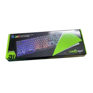 Gamming Keyboard LDK.ai R260 Suspension 7 Colorful Backlit 104 Keys USB Wired Gaming Keyboard