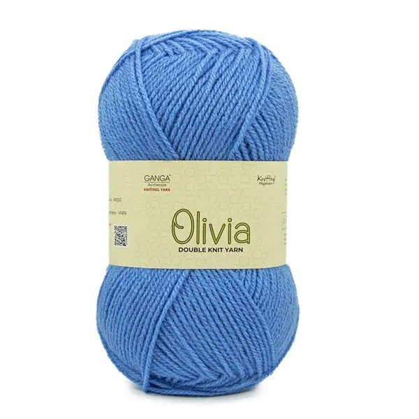 Ganga Oliva Yarn Blue 100 Grams - Image 2